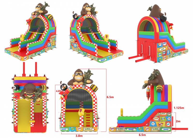 Monkey Toboggan gonflable